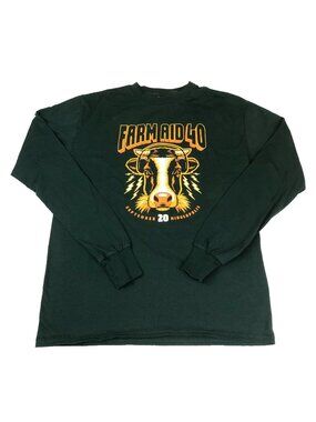 Farm Aid 40 Sept 2025 Minneapolis MN Long Sleeve T Shirt Green Size Large USA
